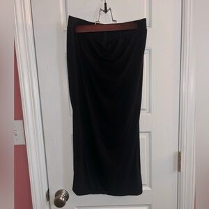 Isabel Maternity Black Ruched Skirt S